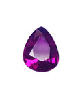 Natural loose ruby pear shaped high quality 1.00 Carat, front tall side table and crown view