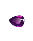 Natural loose ruby pear shaped high quality 1.00 Carat, left side table and crown view