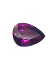 1.00 carat natural loose ruby, pear-shaped, deep red with vibrant facets.