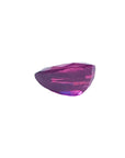 1.00 carat natural pear-shaped ruby gemstone with deep red color.