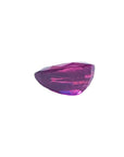 1.00 carat natural pear-shaped ruby gemstone with deep red color.