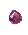1.19 carat pear cut natural ruby loose gemstone with sparkling red color and eye-clean clarity.