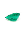 1.44 carat natural pear-cut Colombian emerald with a vibrant medium-deep green hue.