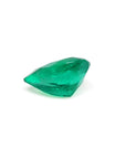 1.44 carat natural pear-cut Colombian emerald with a vibrant medium-deep green hue.
