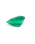 1.44 carat natural pear-cut Colombian emerald with a vibrant medium-deep green hue.