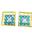 Genuine Colombian emerald cufflinks for men