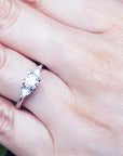 Engagement three stone diamond rings