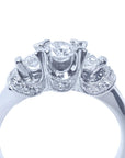 White gold natural diamond ring