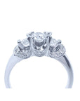 White gold natural diamond ring