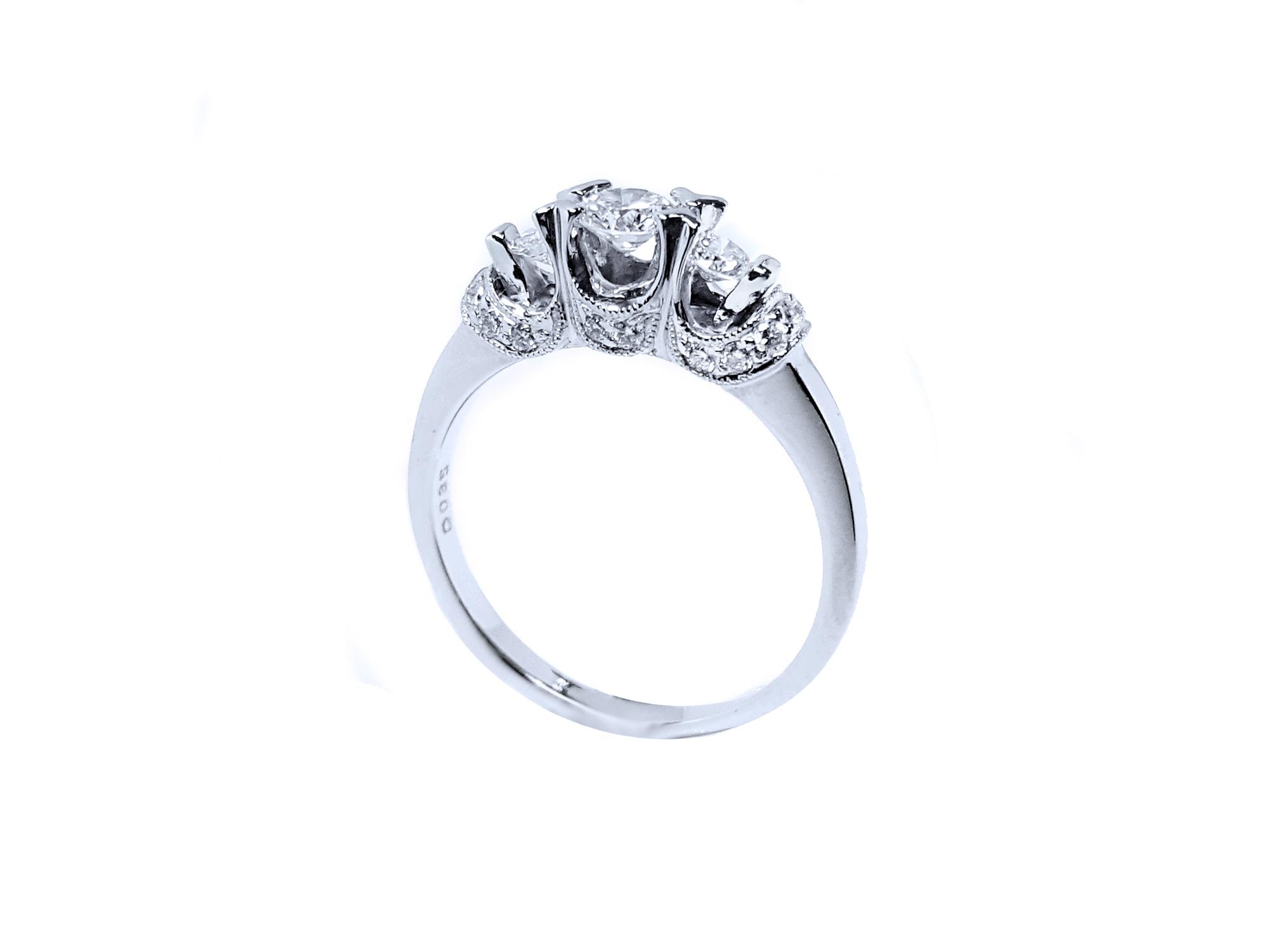 14K natural diamond ring