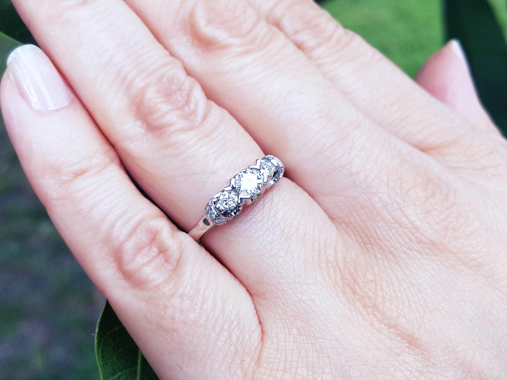 Bridal Gold and diamond ring