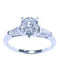 Affordable diamond engagement ring side tapper baguette