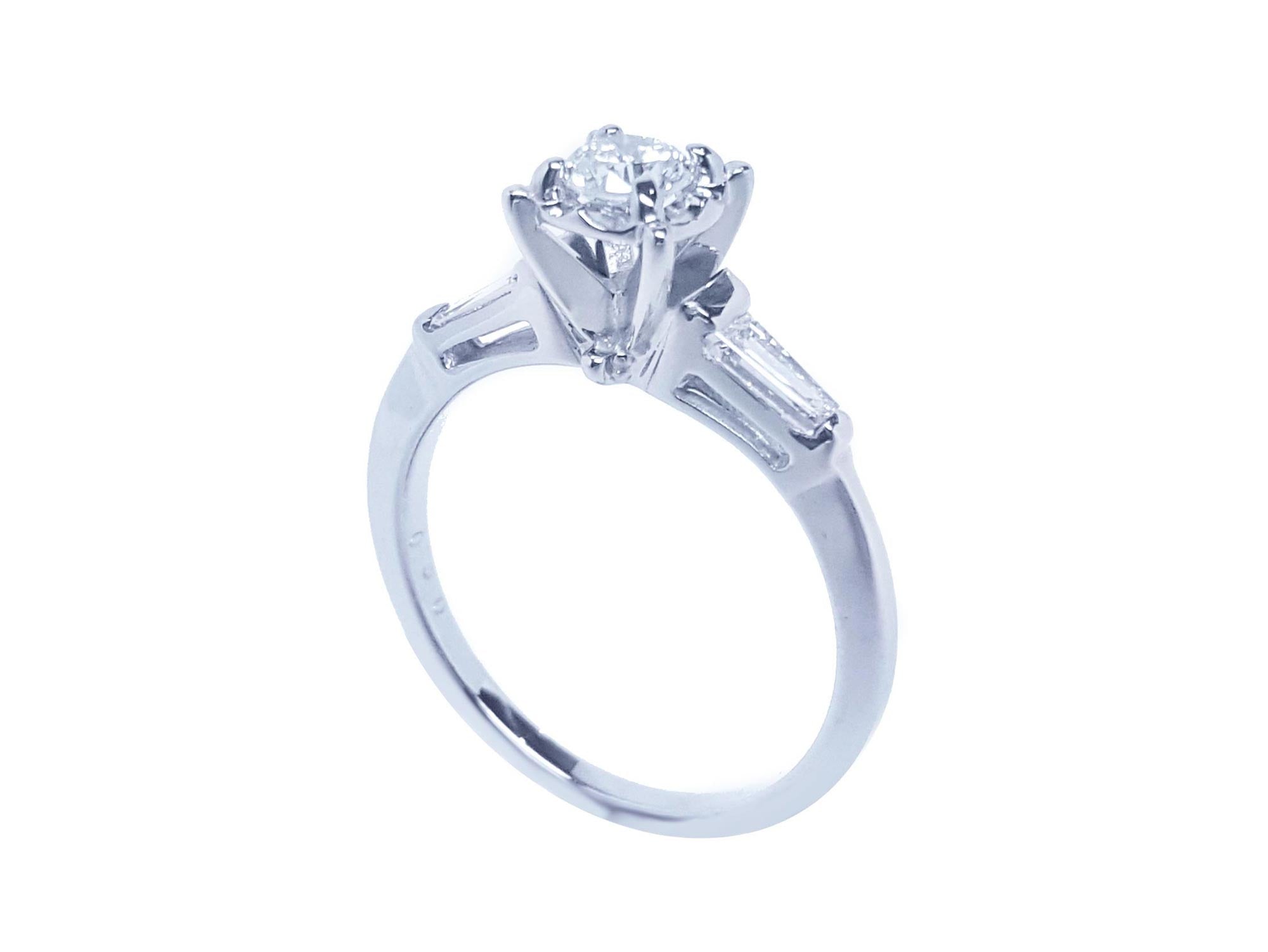 14k diamond engagement ring three stone