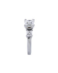 14k diamond engagement ring three stone princess cut