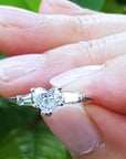 Heart cut diamond love ring