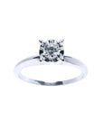Inexpensive Diamond solitaire engagement ring in 14k whit gold.