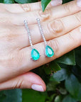 Emerald and diamond fine jewelry earrings