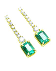 Muzo Colombian emerald stud earrings