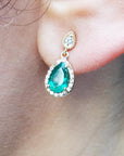 14k emerald earrings