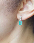 Real emerald earrings for mother's day
