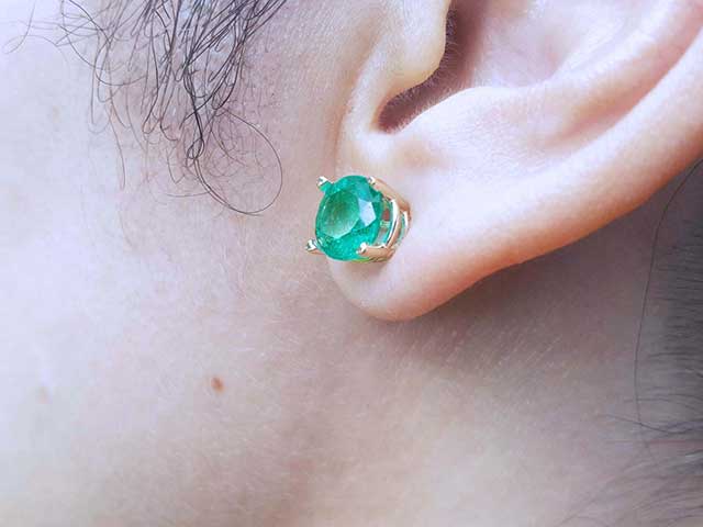 Deep green Colombian emerald