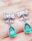 Bridal emerald earrings