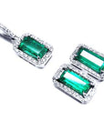 Real emerald earrings and match pendant
