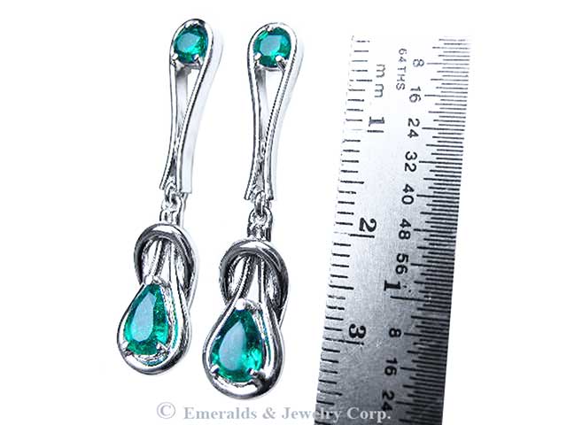 USA Hand made emerald earrings