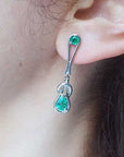 Emerald Love knot earrings