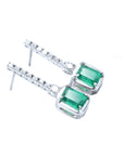 Emerald-cut emerald earrings