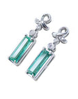 Emerald-cut emerald earrings