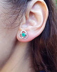 Emerald Clover earrings