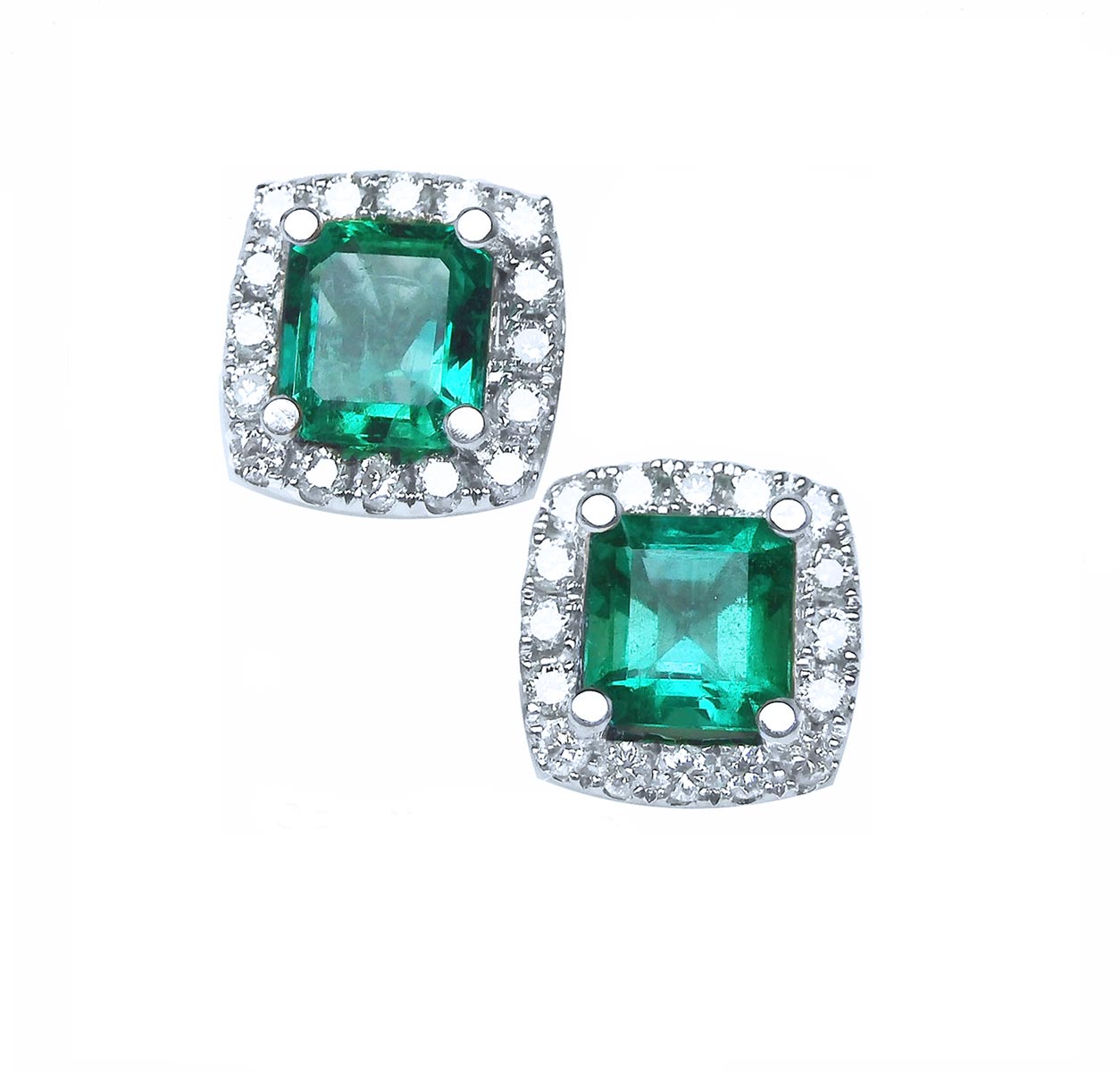 Emerald earrings Colombian emerald jewelry