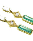 Affordable emerald stud earrings