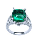 Women's Colombian emerald ring GIA certified