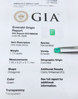 GIA emerald origin report F2 natural Muzo Colombian emerald.