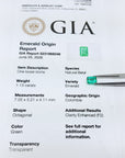 GIA emerald origin report F2 natural Muzo Colombian emerald.