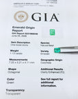 GIA emerald origin report F2 natural Muzo Colombian emerald.