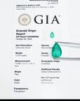 GIA report F1 natural colombian emerald from the Muzo mines.