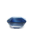 6.07 ct GIA certified natural untreated blue-green sapphire, rectangular emerald-cut.
