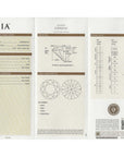 GIA diamond report with detailed measurements and grading on a white background