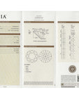 GIA diamond report with detailed measurements and grading on a white background