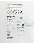 GIA report of natural colombian emerald F1, ladies emerald ring.
