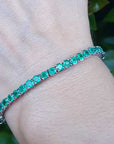 Ladies real emerald bracelet for sale