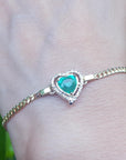 Muzo born real emerald bracelet for sale