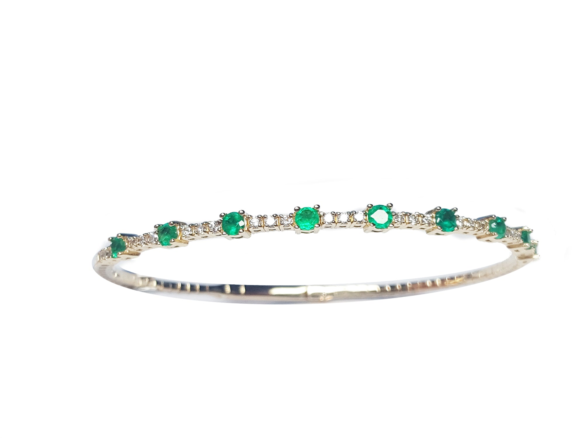 Emerald bangle bracelet