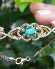 Emerald gold bracelet
