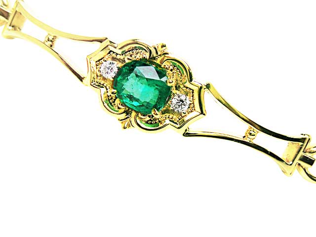 Emerald and diamond jewelry bracelet wholesale