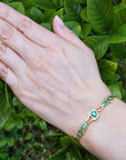 Emerald bracelet fine jewelry gift for mother’s day