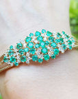 May Birthstone bangle bracelet for women